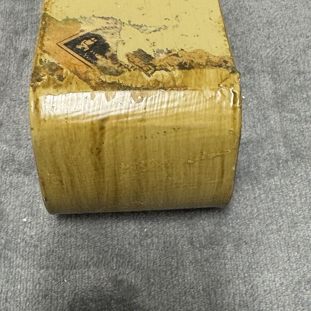 Vintage Metal Blue Bull Inn 1809 Matchbox Holder Yellowish Brown - Picture 6 of 7